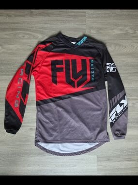 FLY Racing Red & Gray Motocross Jersey